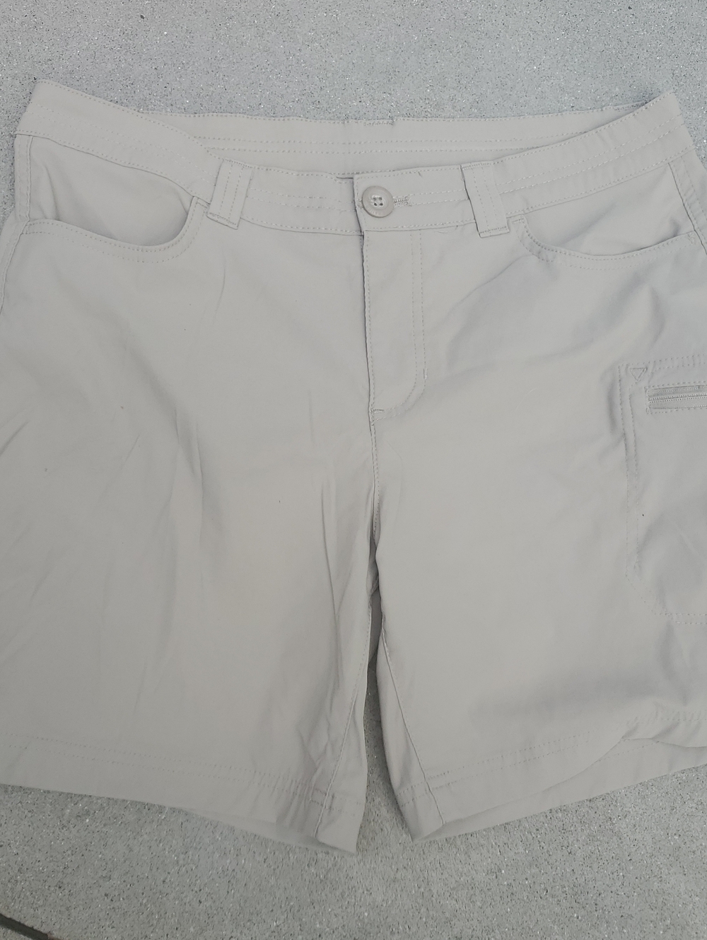 Women's Casual Cotton-Blend Shorts in Light Beige Eddie Bauer Size 20